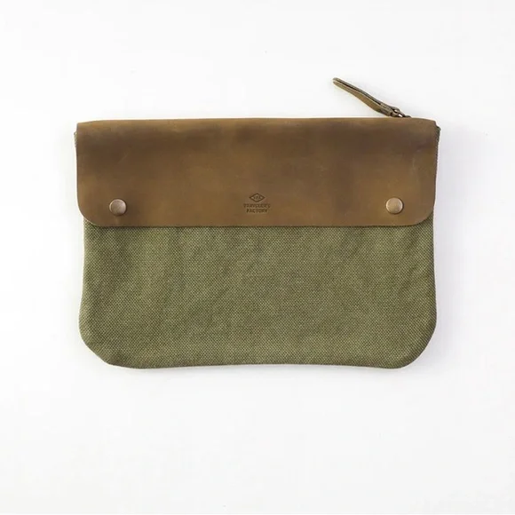 Office Travelers Factory Canvas Pouch M Olive Poshmark